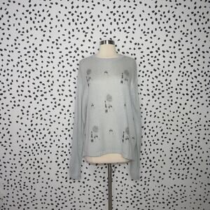 Wooden Ships Light Gray Champagne Glasses Pullover Sweater